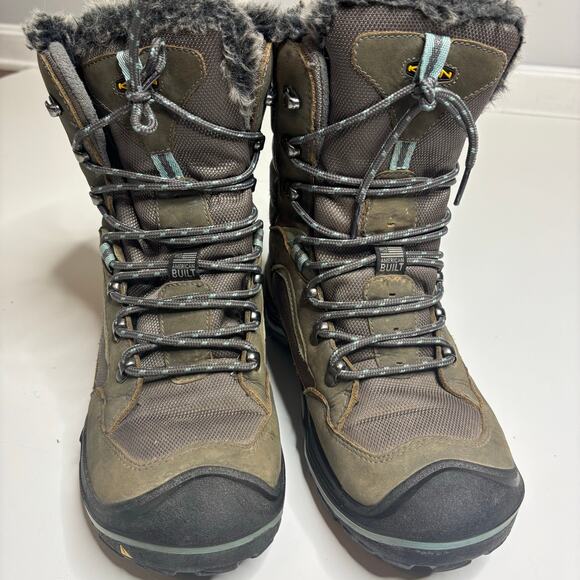 Keen Durand Polar Women's Waterproof Tall Winter Boots Olive 11 - Picture 9 of 10